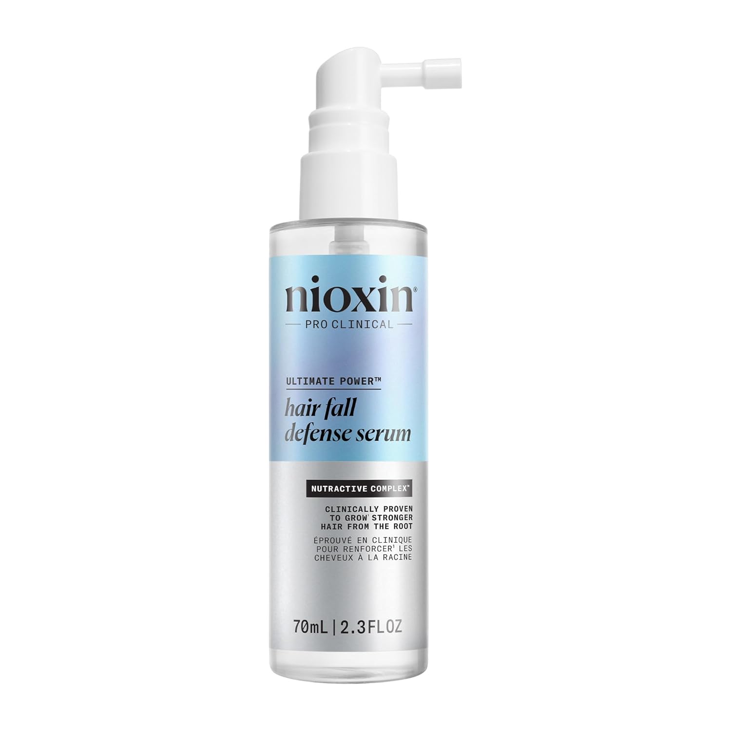 Nioxin Hair Fall Defense Serum, Intensive Daily Leave-In Hair Treatment with Caffeine, Lauric Acid, Niacinamide and Sandalore, For Thicker and Stronger Hair, 2.3 oz (Packaging May Vary)