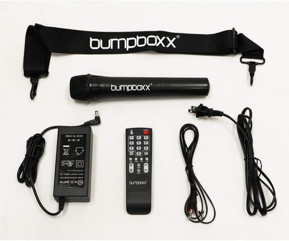 Bumpboxx Flare8 Bluetooth Portable Boombox Speaker with Wireless Microphone A91435