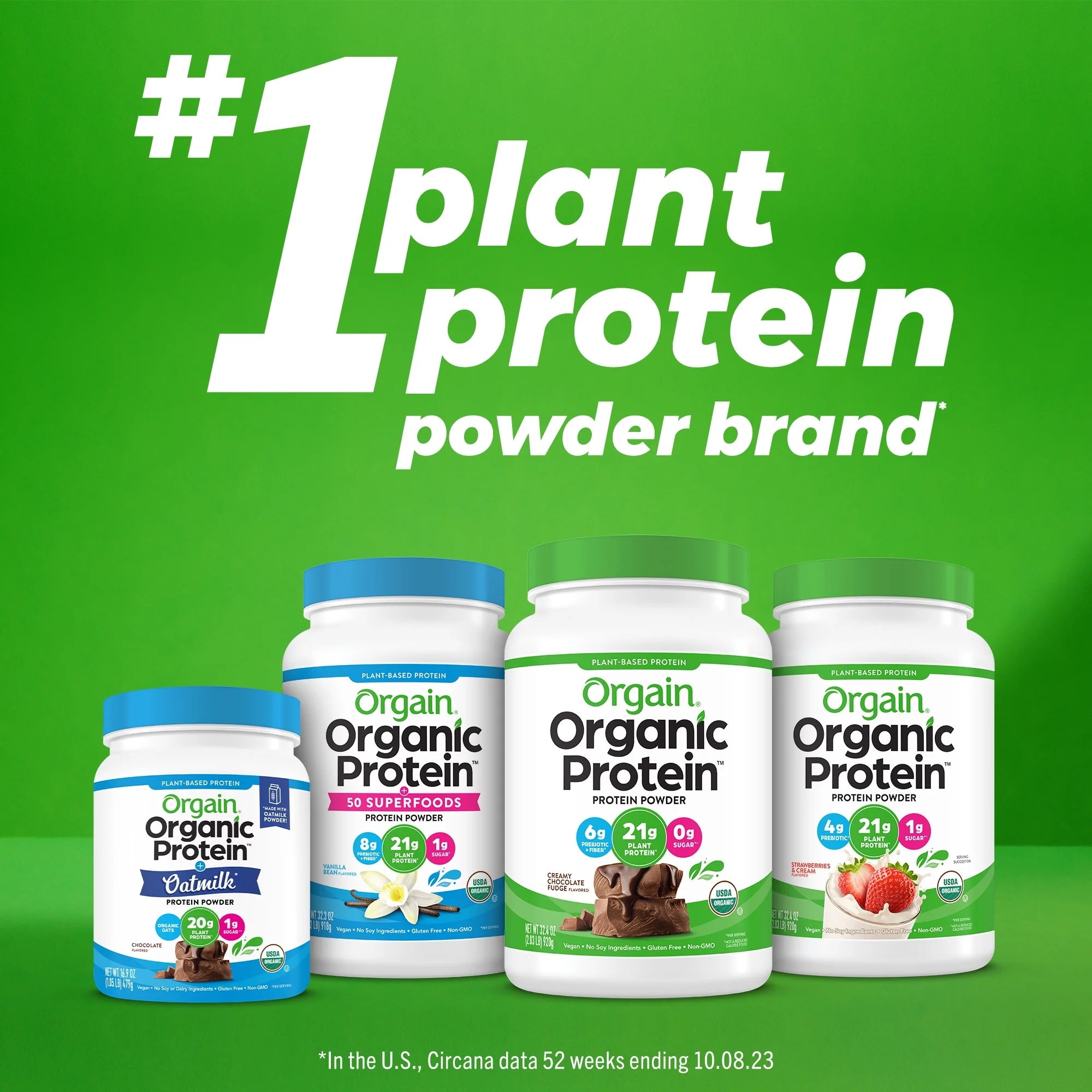 Orgain Organic Vegan Protein & Greens Powder, Vanilla, 1.94lb M81895