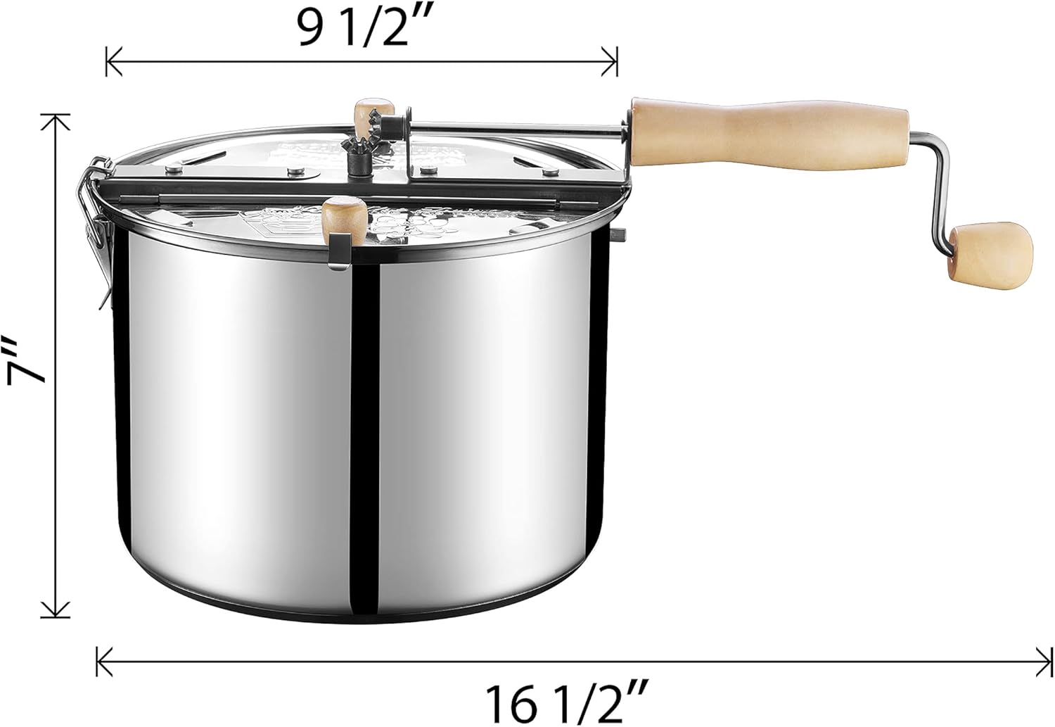 Great Northern Popcorn 6251 Stainless Steel Stovetop Popcorn Popper 6.5-Quart S5424