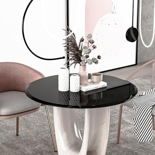 36" Round Tempered Glass Table Top, 1/4" Thick, Flat Polished Edge G2562