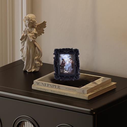 Antique Picture Frames 8x10 Vintage Victorian Ornate with Glass, Black S55546