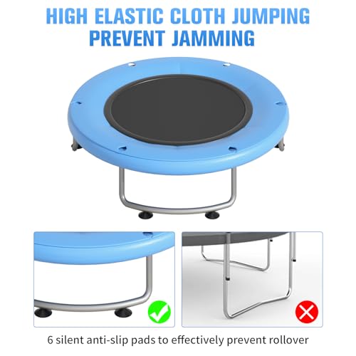 55" Kids Trampoline with Enclosure Net and Basketball Hoop M907892