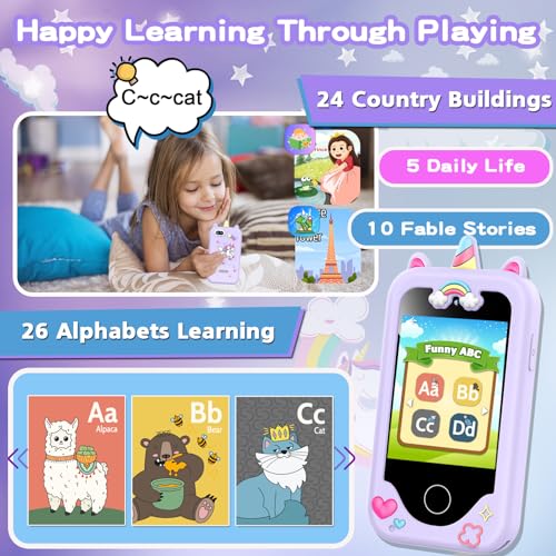 Kids Phone for Girls, Touchscreen Toddler Smartphone Learning Toy with Camera I162