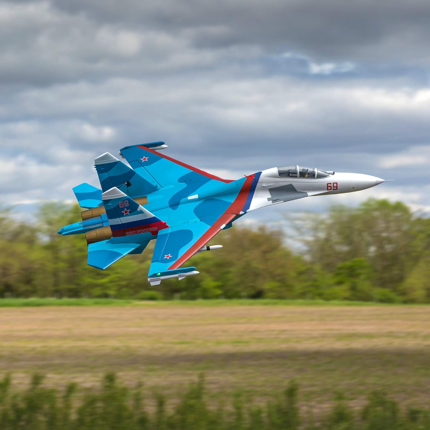 E-flite RC Airplane SU-30 Twin 70mm EDF BNF Basic 1100mm Y6635