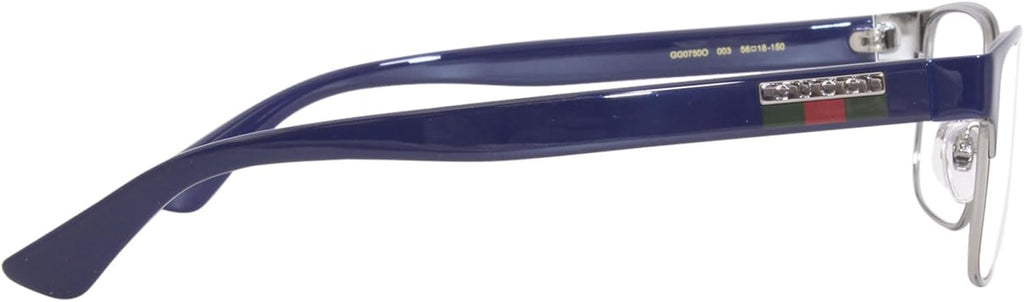 Gucci GG0750O 003 Eyeglasses Men's Blue Full Rim Rectangle R81573