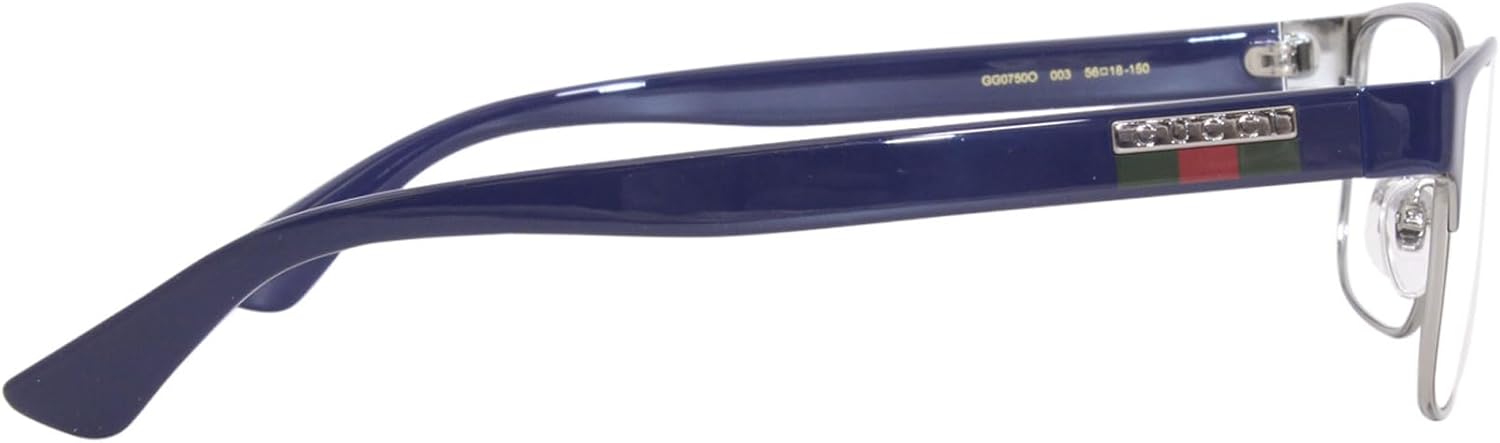 Gucci GG0750O 003 Eyeglasses Men's Blue Full Rim Rectangle R81573