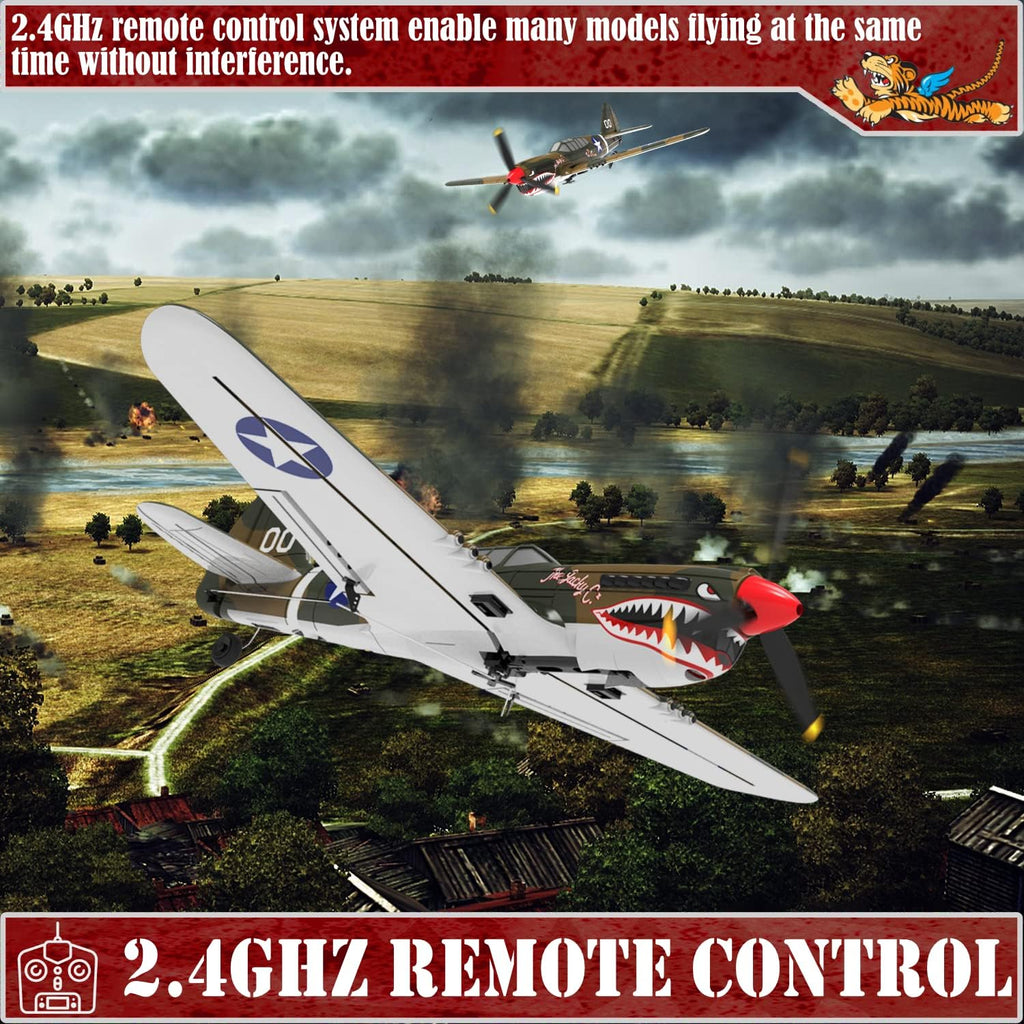 LEAMBE RC Plane P-40 Warhawk 4 Channel Remote Control Airplane Ready to Fly A5281