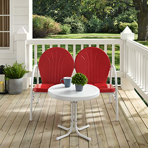 Crosley Furniture Griffith 2-Piece Metal Outdoor Conversation Set with Table and Loveseat V8408