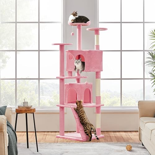 Yaheetech 54in Cat Tree Tower Condo Furniture with Scratch Post Y196