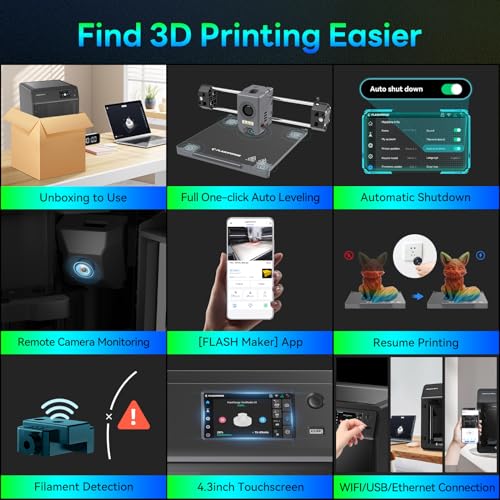 FLASHFORGE Adventurer 5M 3D Printer, High-Speed FDM with Auto Leveling C9158
