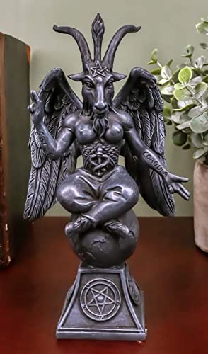 Ebros Large 16" Tall Sabbatic Goat Idol Baphomet Seated Statue Figurine O864