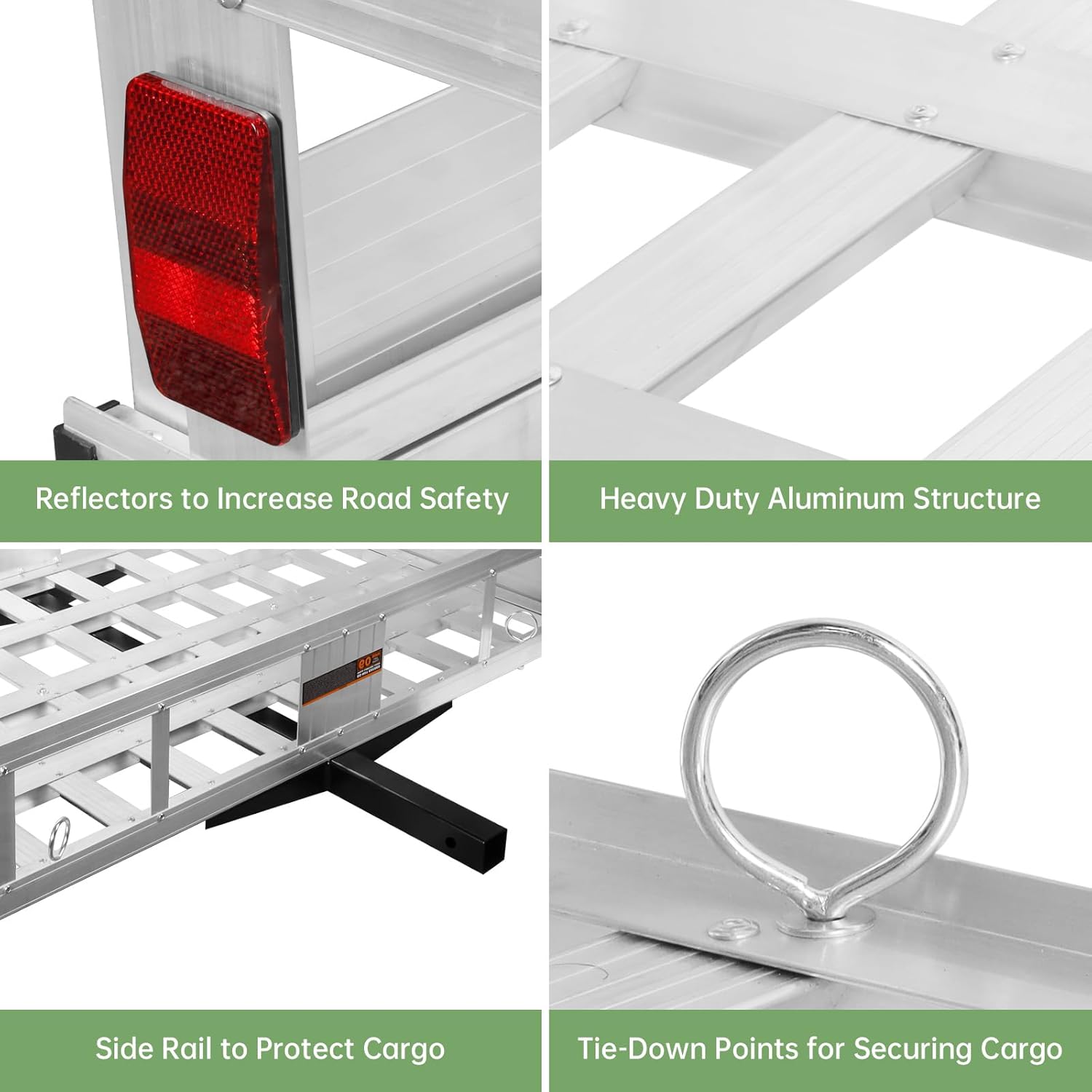 50" x 29.5" Hitch Cargo Carrier 500lb Capacity for 2" Receiver, SUV Truck Pickup T1416