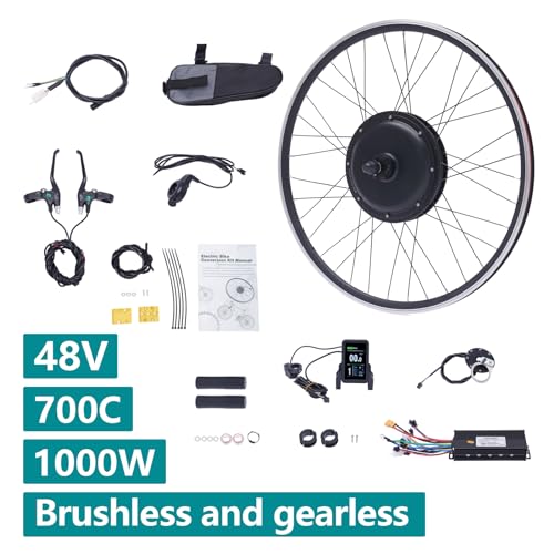 Electric Bicycle Motor Kit, E-Bike Conversion Kit with Dual Mode Controller LED Display O339
