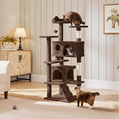 Yaheetech 54in Cat Tree Tower Condo Furniture with Scratch Post Y196