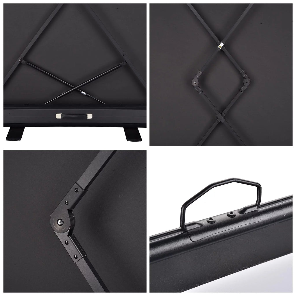 InstaHibit 60" Portable Floor Projector Screen with Aluminum Case Z1271