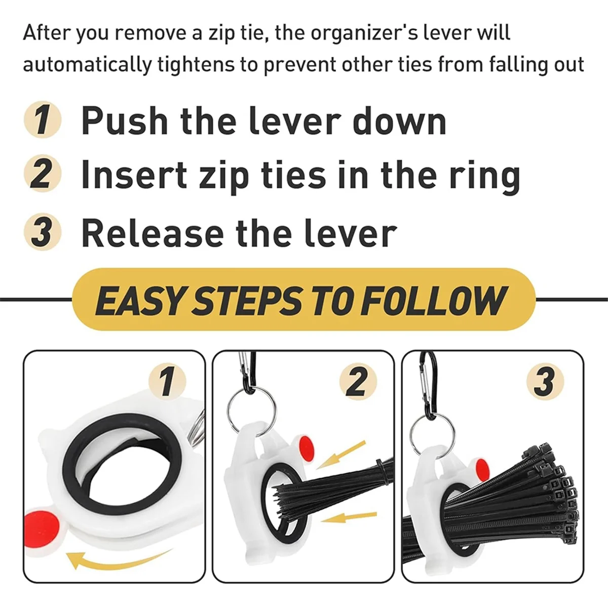 Cable Tie Organizer Holder 4PCS V212