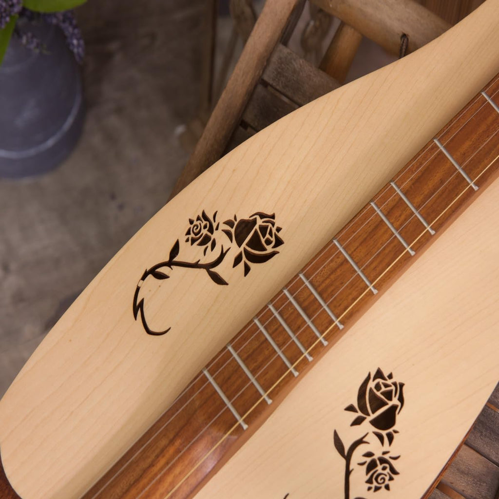 Roosebeck Grace Mountain Dulcimer with Rose Soundholes, 4-String B5550