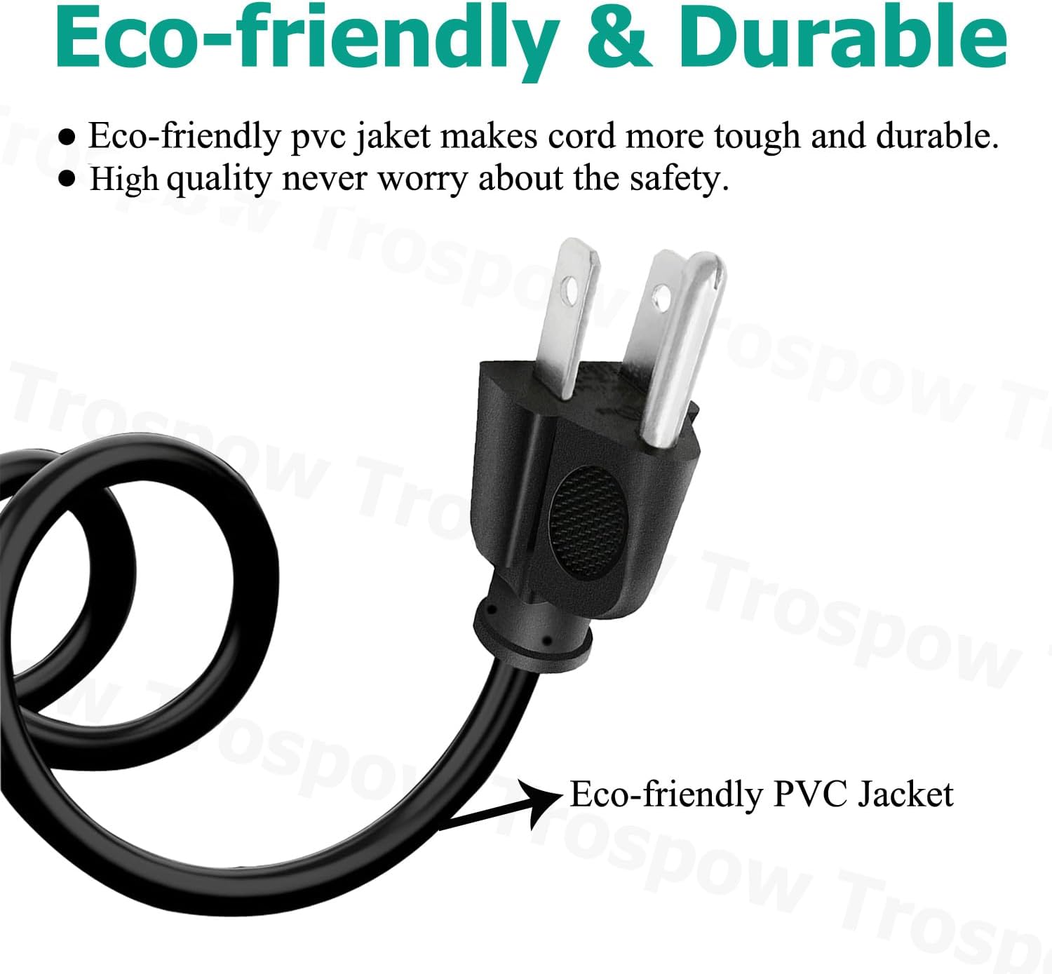 Xbox 360 Power Cord Replacement 8.2ft AC Adapter Cable Y636448