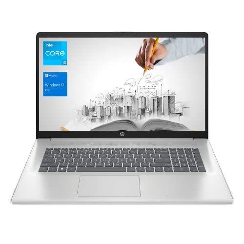 HP 17 Business Laptop, 17.3” HD+ Display, 11th Gen Intel Core i3-1125G4 Processor, 8GB RAM, 256GB SSD, Wi-Fi, HDMI, Webcam, Windows 11 Pro, Silver