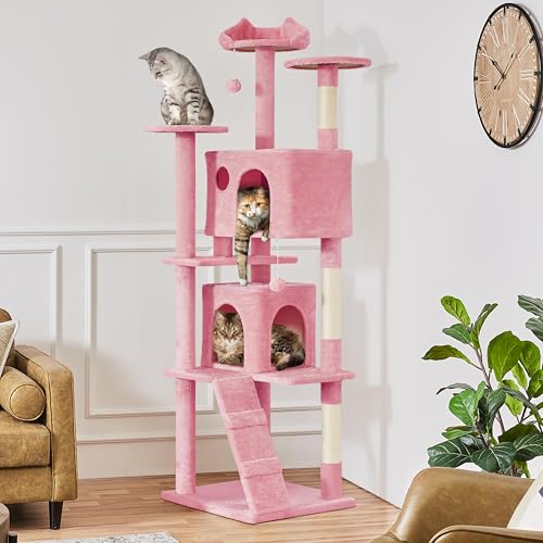 Yaheetech 54in Cat Tree Tower Condo Furniture with Scratch Post Y196
