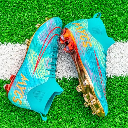 GEXECEUSS Soccer Cleats for Men Women Turf Football Shoes Breathable Lightweight Q4724