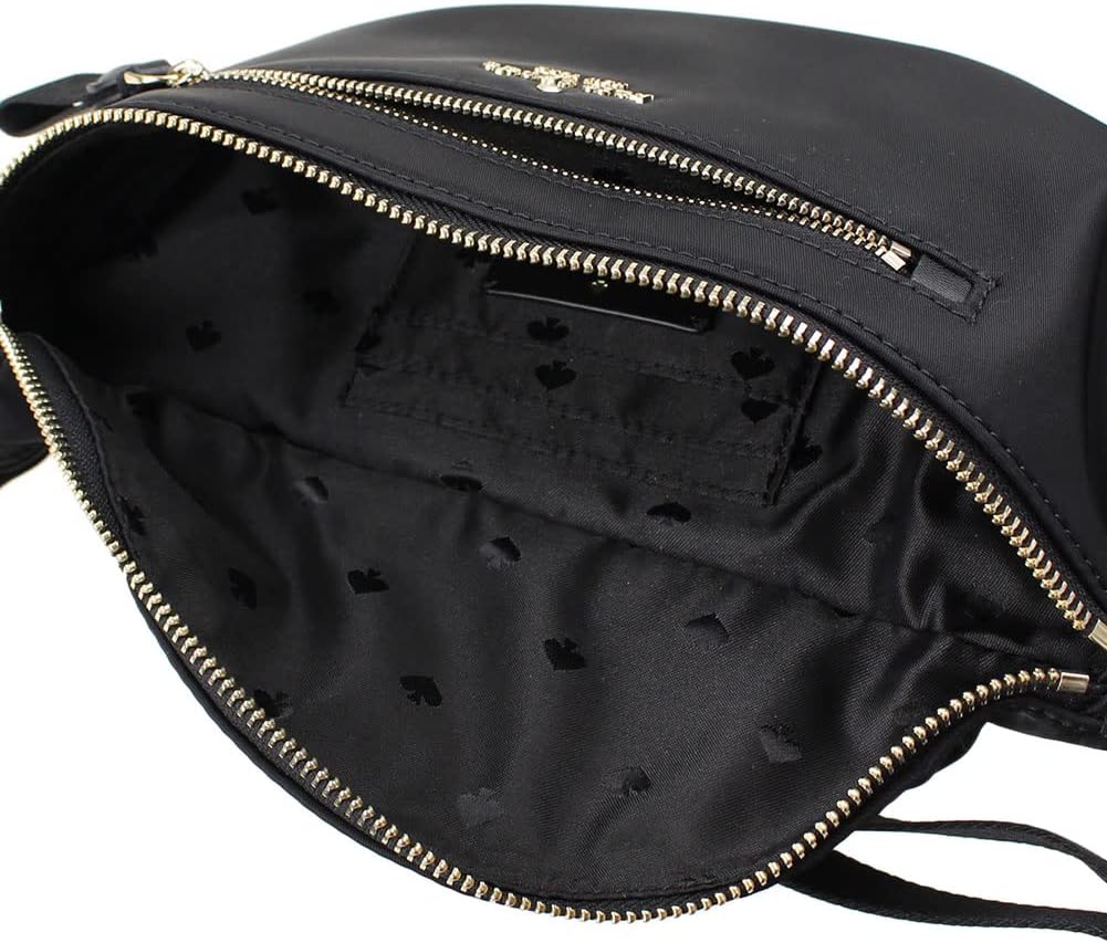 KATE SPADE CHELSEA Belt Bag Waist Pack Black Nylon Leather S3544