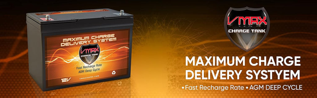 VMAX MR127-100 12V 100AH AGM Deep Cycle Group 27 Battery Q542