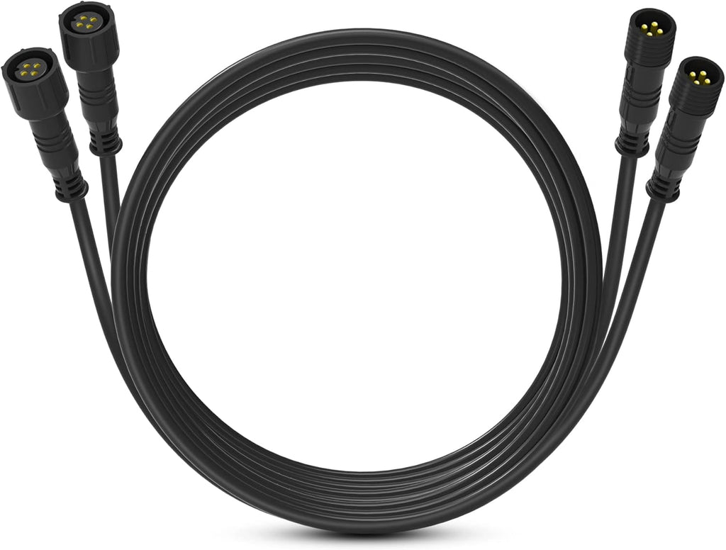 MICTUNING 10FT 4 Pin RGB Rock Light Extension Wire Cable - Only for 4 and 8 Pods RGB LED Rock Lights Connection (2 Pack)