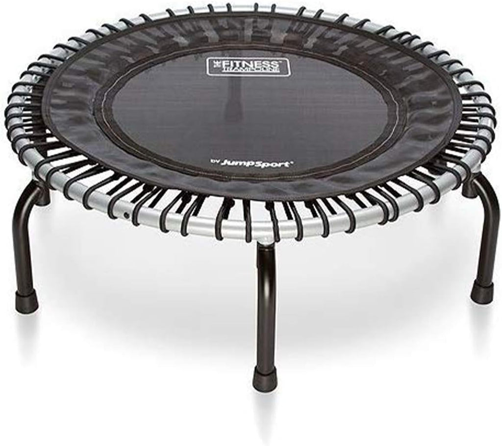 JumpSport 350 Indoor Fitness Trampoline with Handle Bar, Black I759