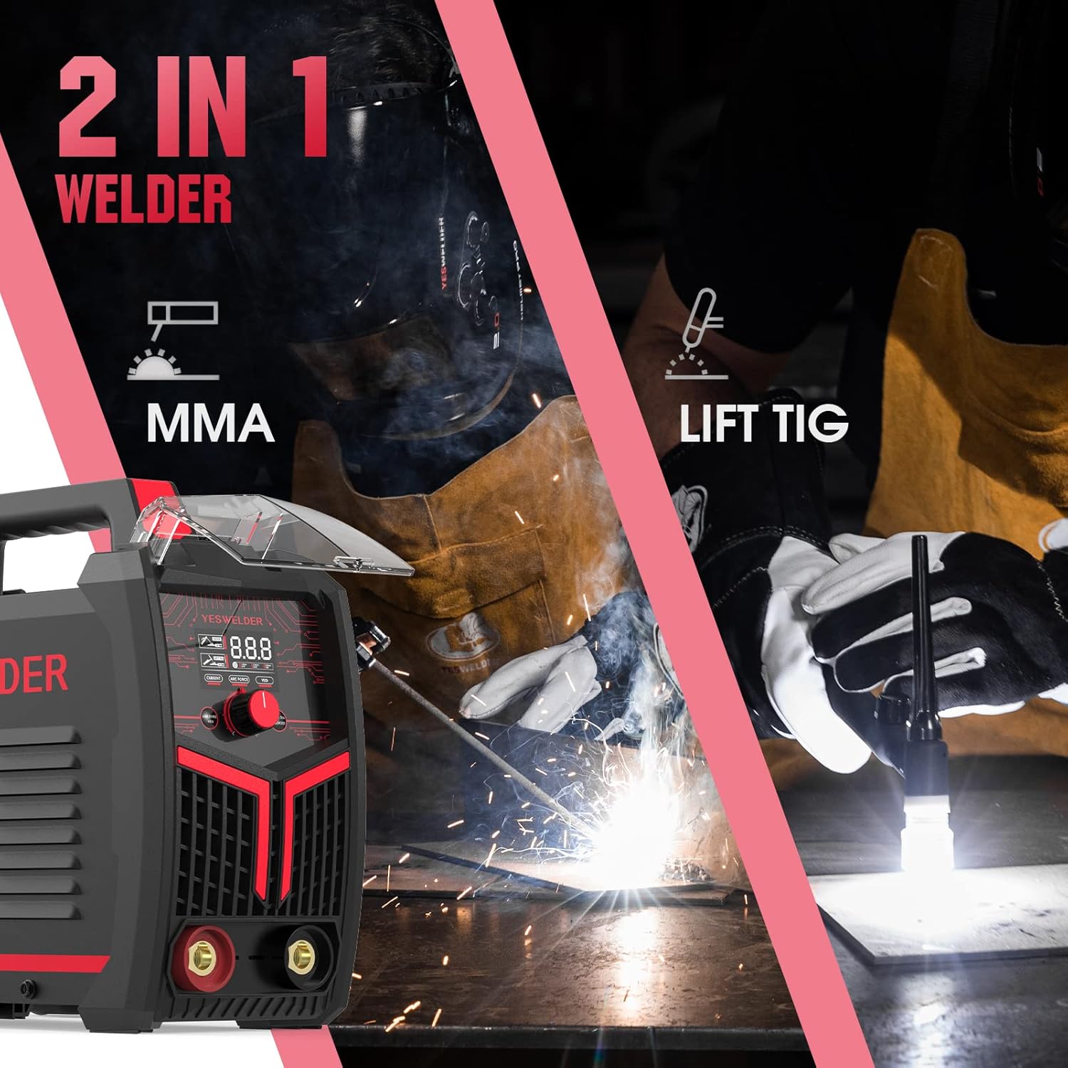 YESWELDER 160Amp ARC Welder with LED Display, IGBT Inverter J62282