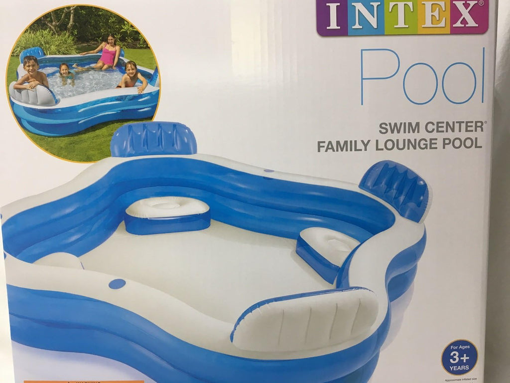 Family Swimming Pool, Inflatable with 4 Built-in Seats for Kids Adults Z37802