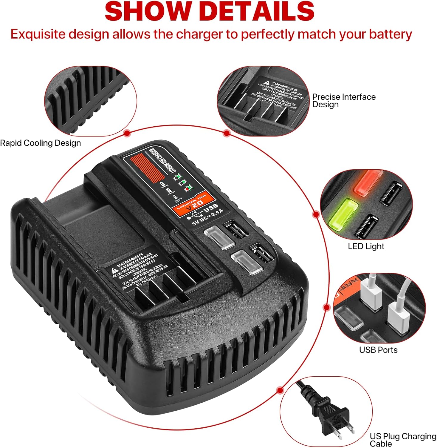 2Pack 20V 3.5Ah Replacement Battery and Charger Kit for Craftsman V20 X966888