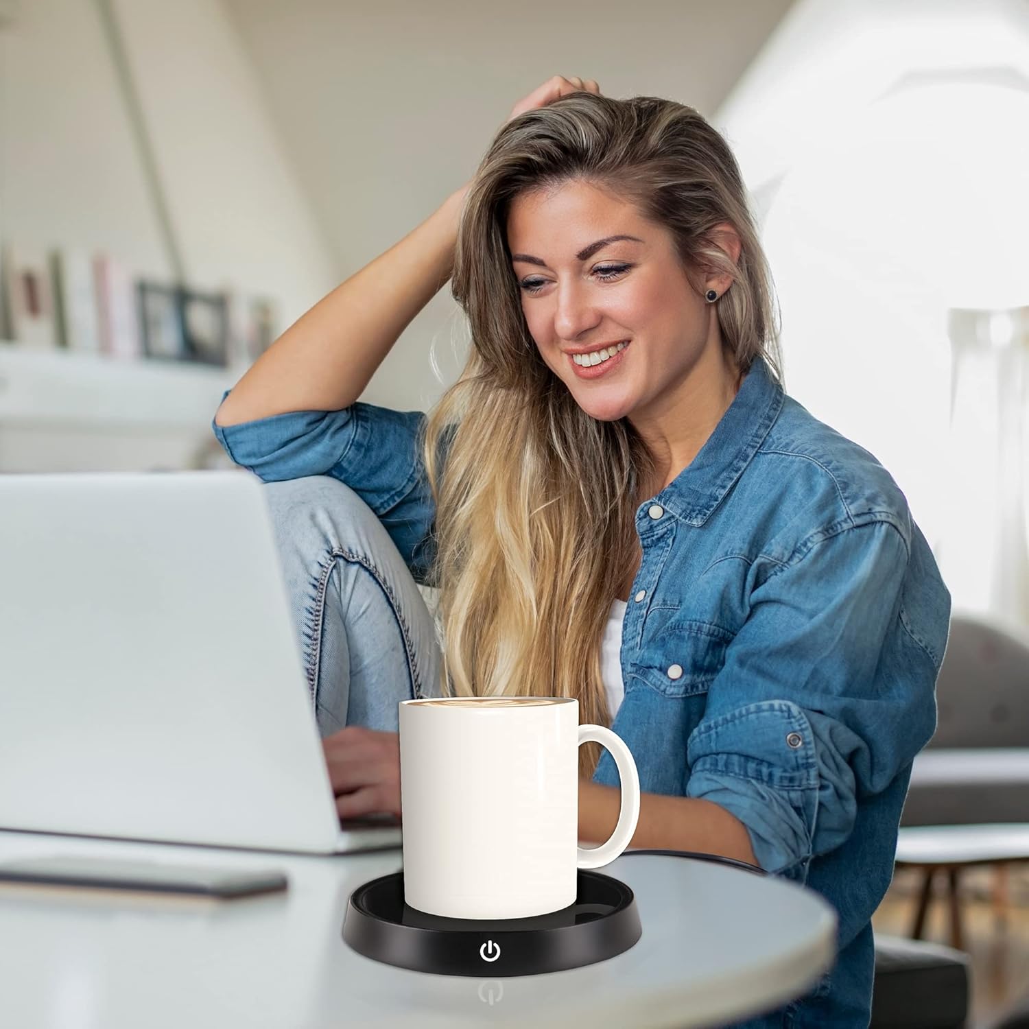 Coffee Cup Warmer for Desk with Auto Shut Off & Temperature Settings O48357