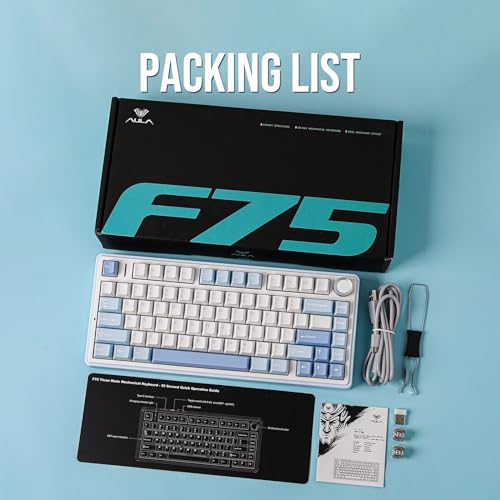 EPOMAKER x Aula F75 75% Wireless Gasket Mechanical Keyboard, Hot Swappable, RGB Z661