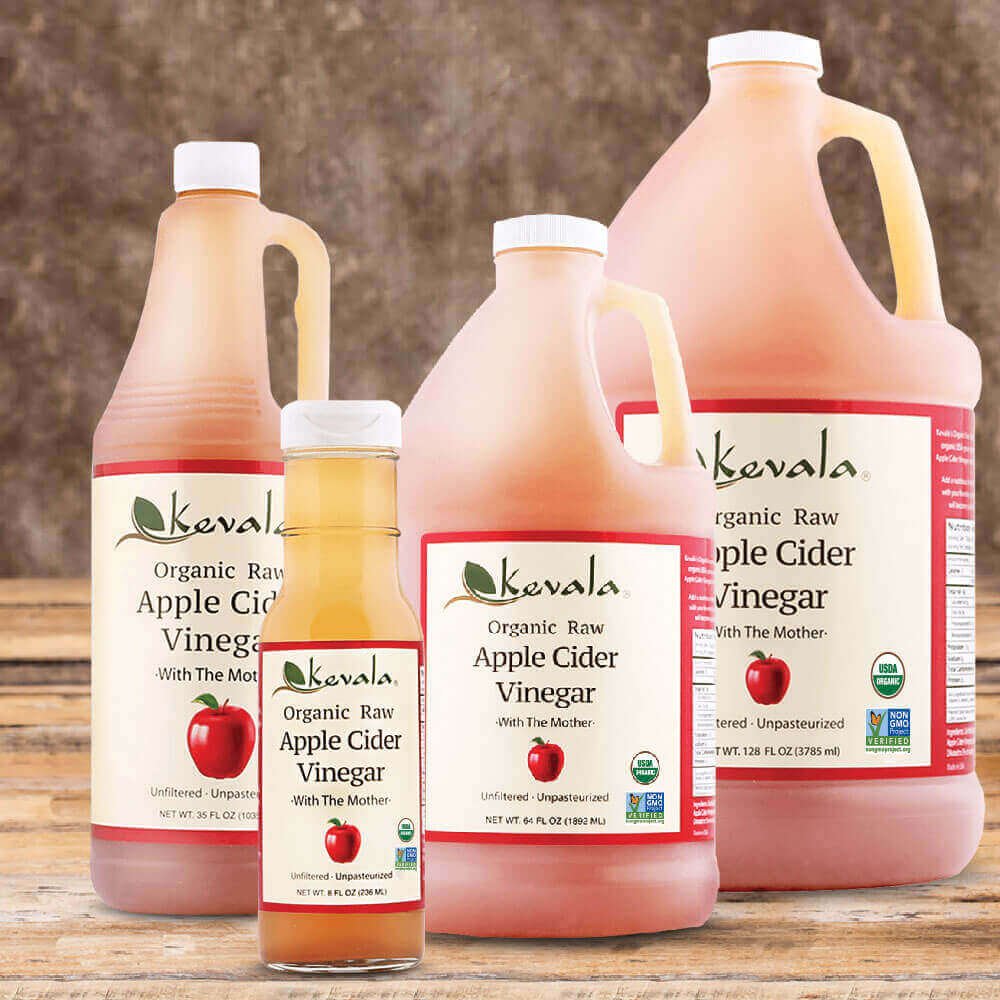 Kevala Organic Apple Cider Vinegar with Mother, Raw, Unfiltered, 1 Gallon U87722