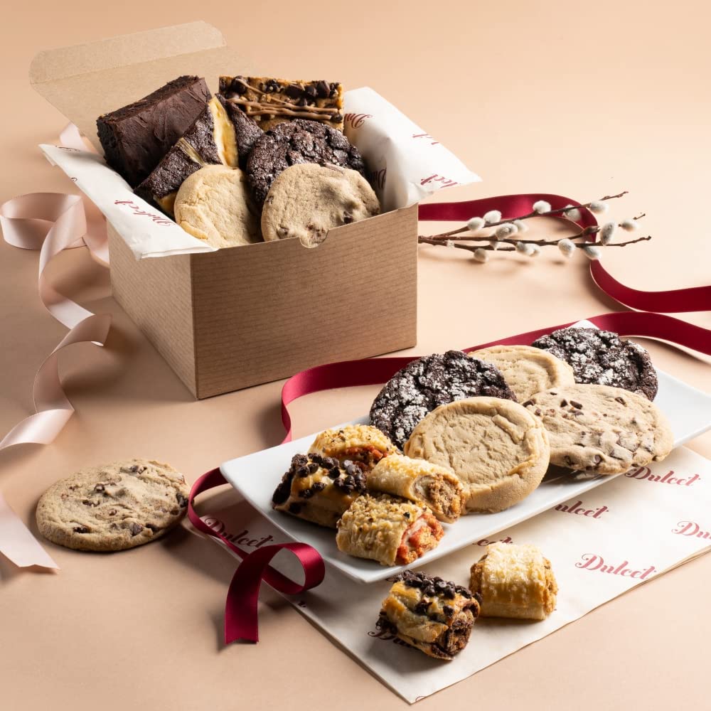 Classic Bakery Kraft Box - Soft Bite Cookies, Chocolate Fudge Brownies, Flaky Filled Rugelah - Ideal for Teachers, Parents, Family, Him, Her & Corporate Office