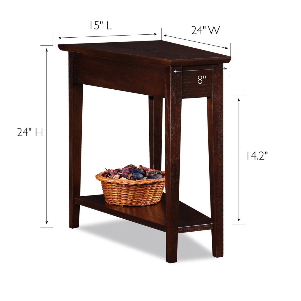 Recliner Wedge Table in Chocolate Oak H23108