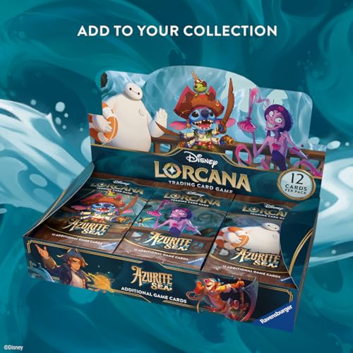 Ravensburger Disney Lorcana TCG Azurite Sea Booster Pack Display, 24 Packs Z3570
