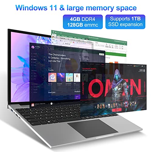 16 Inch Laptop, 16GB DDR4 512GB SSD, FHD IPS Display, Notebook Computer N511497