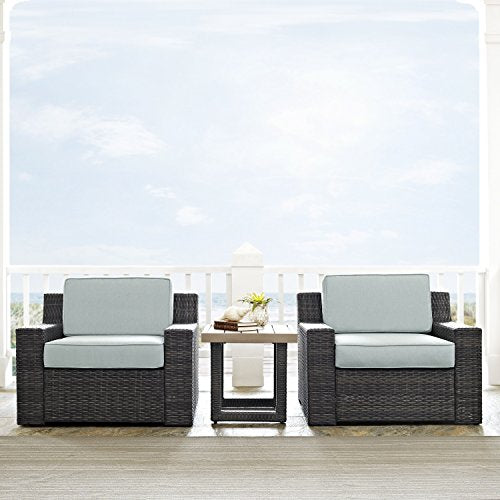 Crosley Furniture Beaufort Outdoor Wicker Side Table, Brown E4834