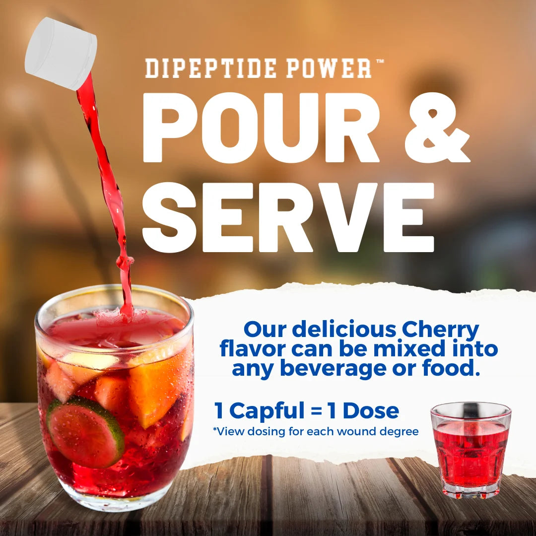 Cherry Dipeptide Power Liquid Collagen & Whey Protein by Nutritional Designs, 32 oz Z613