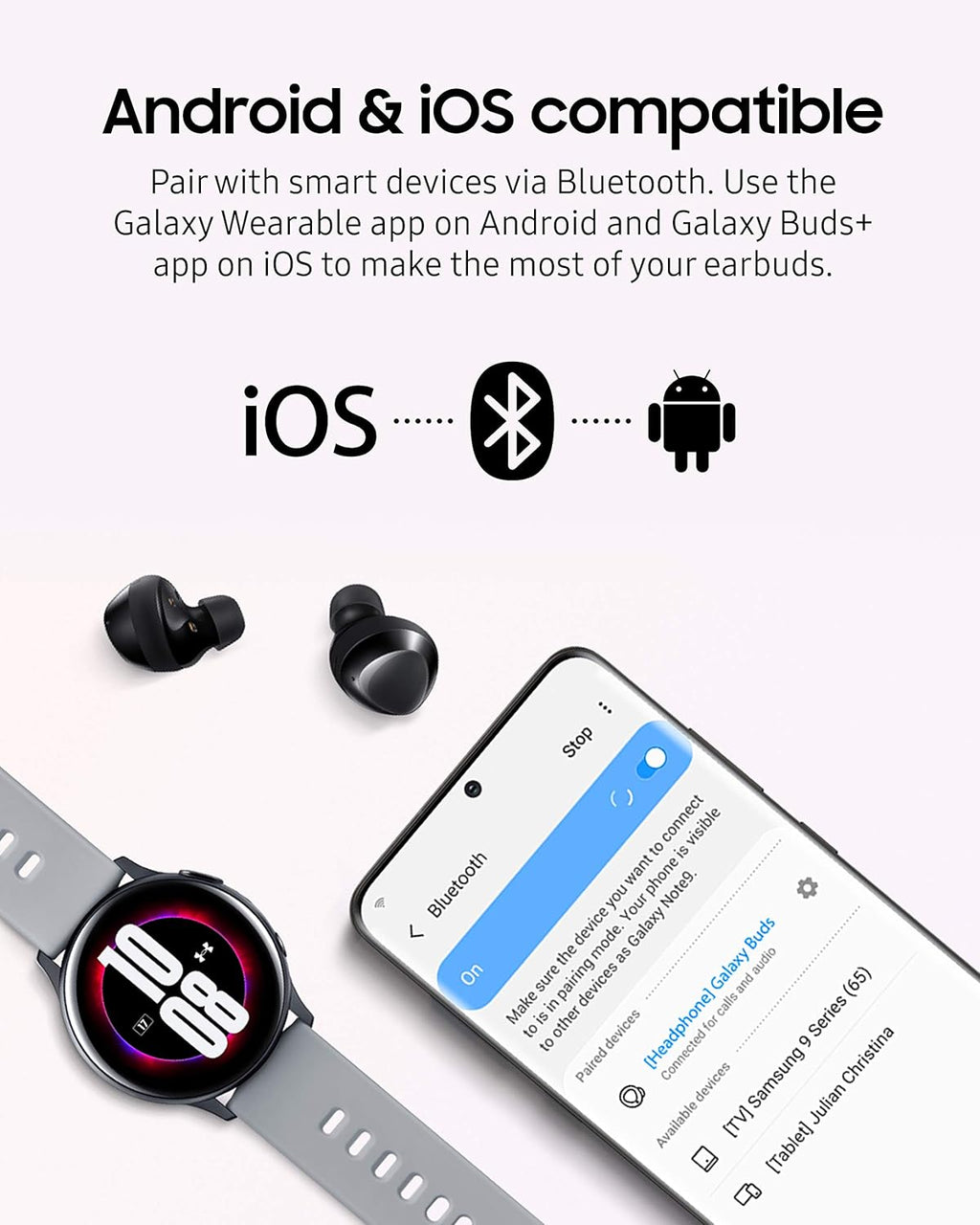 Samsung Galaxy Buds+ True Wireless Earbuds (Renewed) Black Q380721