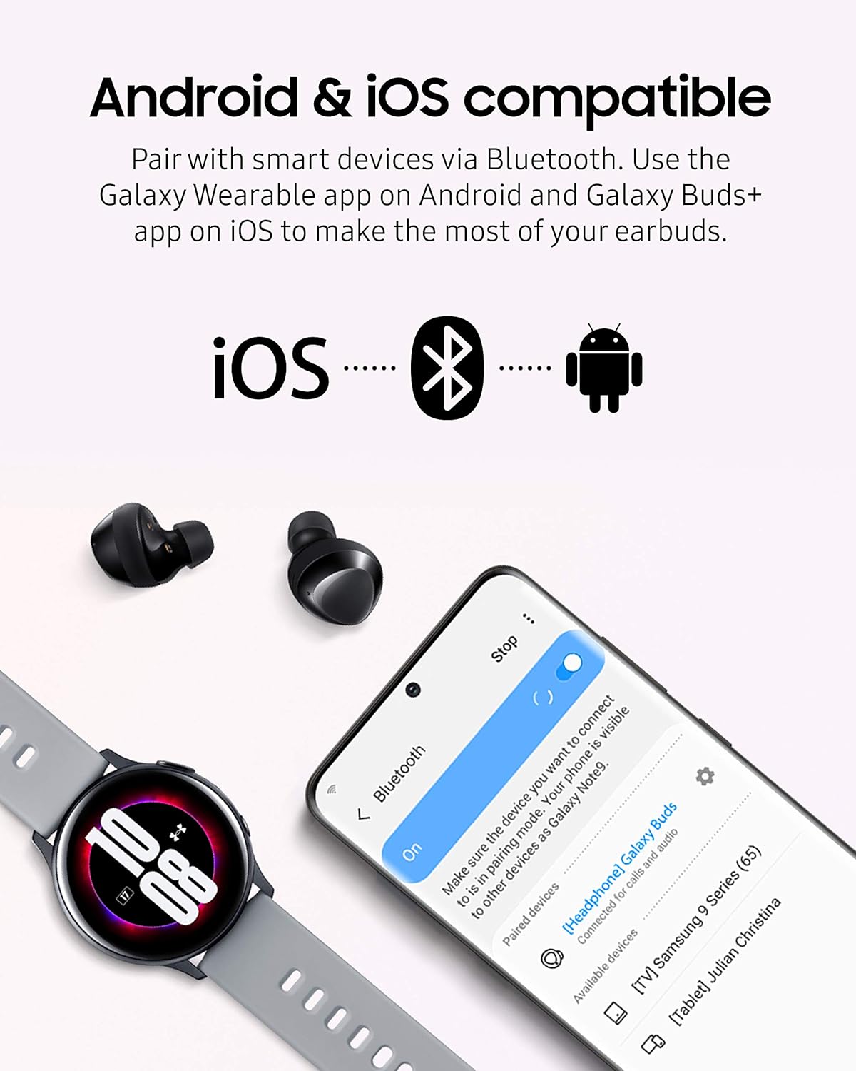 Samsung Galaxy Buds+ True Wireless Earbuds (Renewed) Black Q380721