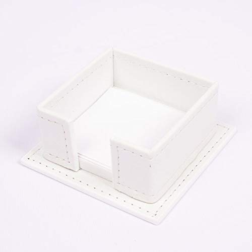 Leather Desk Pad Organizer Set 14 Pieces White C658005