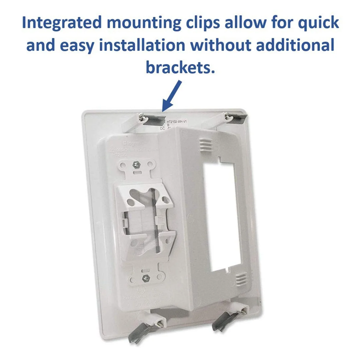 Recessed Outlet Box Cable Management Kit 15A 125V for TV Wires D64582