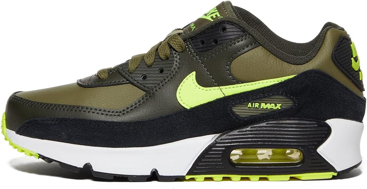 Nike Air Max 90 LTR (Big Kid) Medium Olive/Volt/Black/Sequoia 5.5 Big Kid M