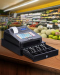 Cash Register for Small Businesses with Cash Drawer& Built-In Receipt Printer, Electronic Cash Registers with Dual Display for Cashier and Customer,Easy to Use for Store/Mall/Shop/Restaurant
