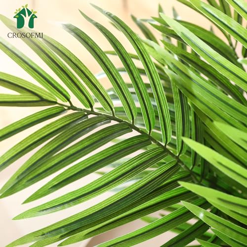 CROSOFMI Artificial Areca Palm Plant 6Ft Fake Tropical Tree in Pot H2353