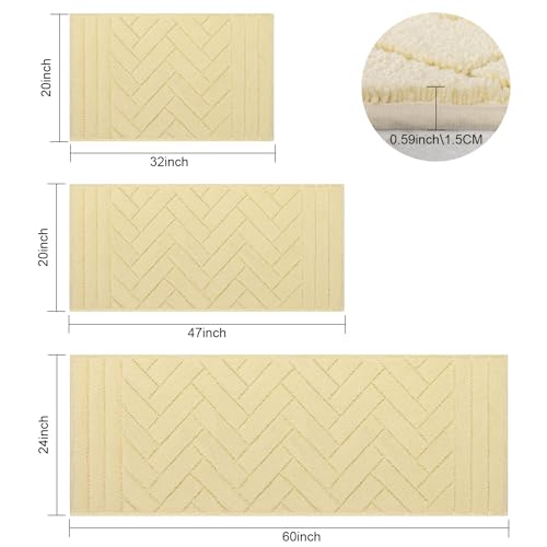 Tindbea Dog Mat for Muddy Paws, Non-Slip Washable, 20"x48" Light Taupe J97109